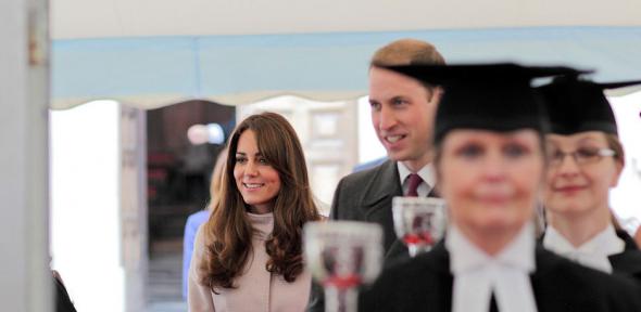 Duke and Duchess of Cambridge arrive at Senate House Yard