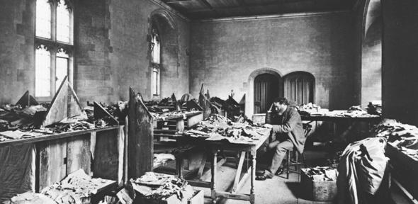 Solomon Schechter at work in the old University Library