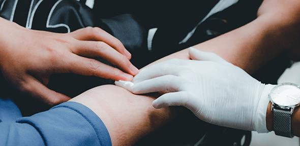 Person having a blood test