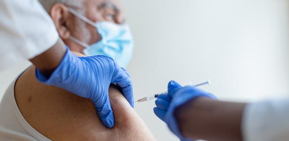 Vaccination of an senior male