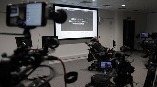 Stephen Hawking speaking at tonight's launch