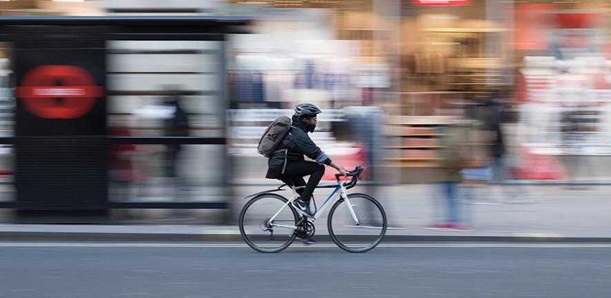 Cyclist in London