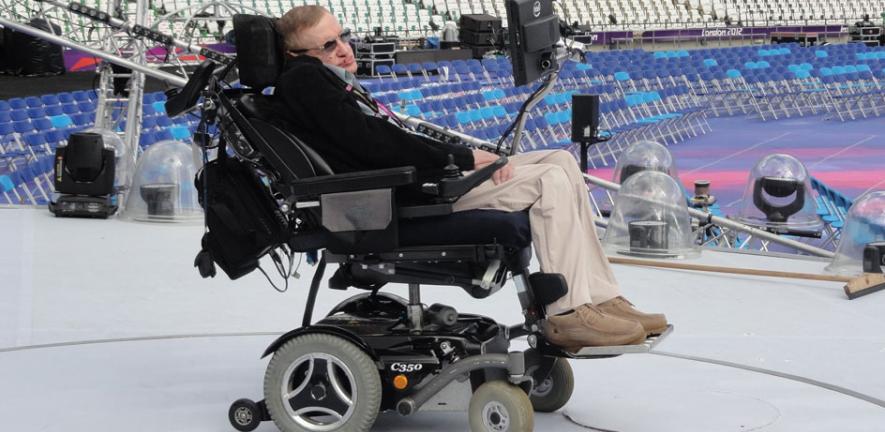 Stephen Hawking at Olympics Stadium