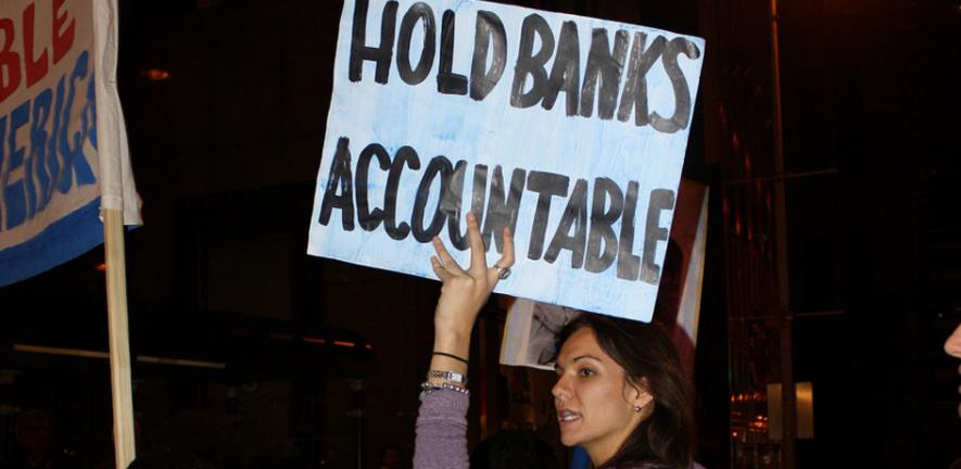 Banking Protest.