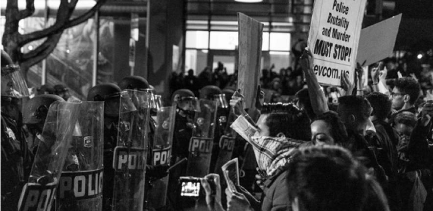 Image from #BlackLivesMatter protest in Berkeley 