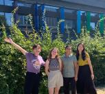 Edison Wan, Ellie Austin, Shumona Nath, Echo Lyu pose for a portrait