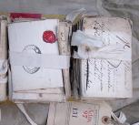 The letters before they were opened and read by Renaud Morieux at The National Archives, Kew