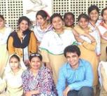 Arif with grade students and their mentors at a charity school in Rawalpindi run by The Citizen Foundation (TCF). Arif gave a motivational speech to them to pursue their dreams through education and beyond.