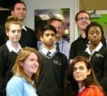 Students at North Cambridge Academy with undergraduates and staff from CRC, ARU and University of Cambridge