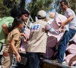 Action Against Hunger team deliver hygiene kits to Iraqi refugees