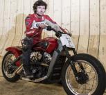 Guy Martin next to the Wall of Death.