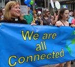 Unitarian Universalist and larger faith contingent taking part in the 21 September 2014 Peoples Climate March