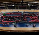 The view from the top of the stands of Lee Valley VeloPark, London.