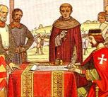 19th-century recreation of King John signing the Magna Carta