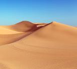 Desert under blue sky