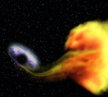  Detail from animation of a black hole devouring a star