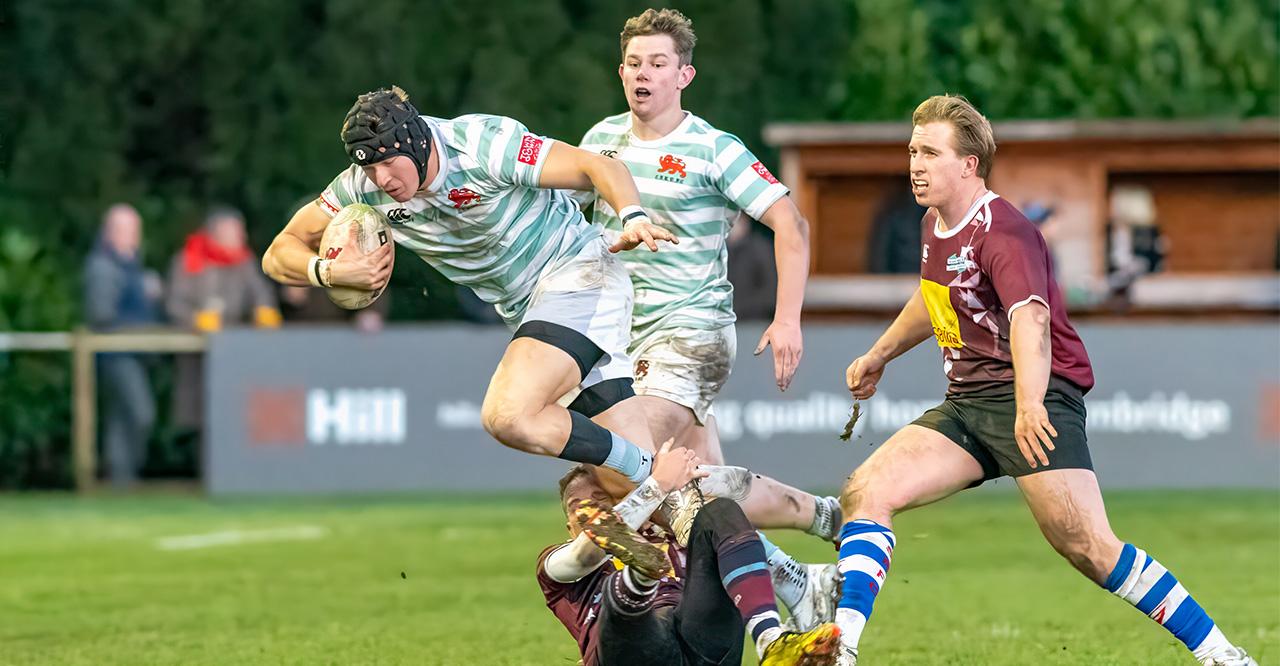 Cambridge rugby team in action