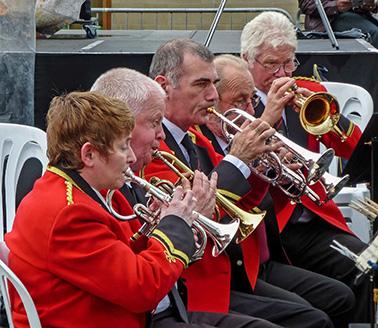 Yorkshire's Haworth Brass Band.