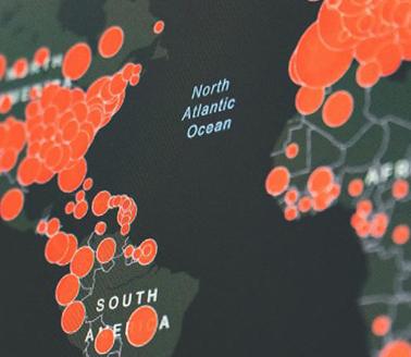 Illustration showing global pandemic spread by Martin Sanchez, Unsplash