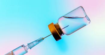 Syringe and vaccine bottle