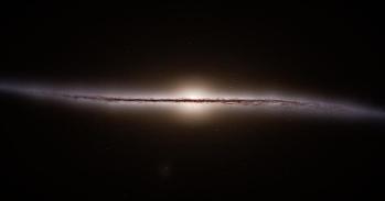 This is a new artist’s impression of our galaxy, the Milky Way, based on data from ESA’s Gaia space telescope. 