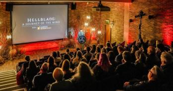 A presentation of Hellblade at a public event.