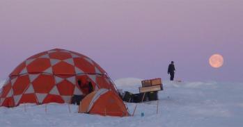 Full moon over the Greenland Ice Sheet