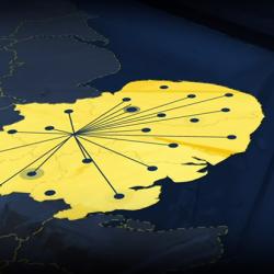 Map of East of England.