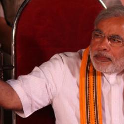 Narendra Modi at a BJP rally