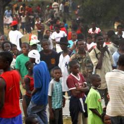 Soldiers set up security and provide aid in Haiti