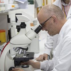 James Dooley in the laboratory.