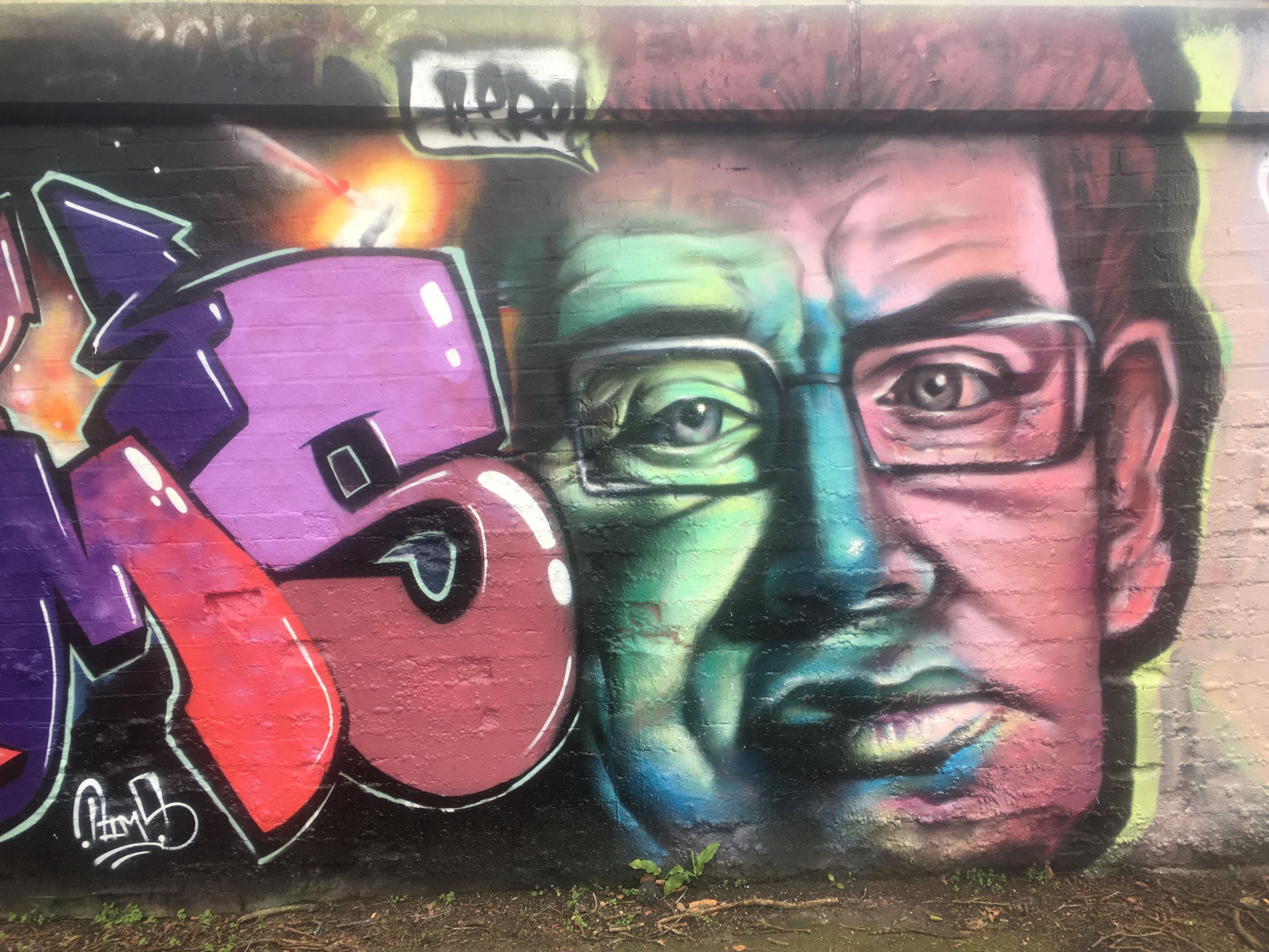 Hawking graffiti, Mill Road, Cambridge. Artist unknown. Photo: Hannah Haines