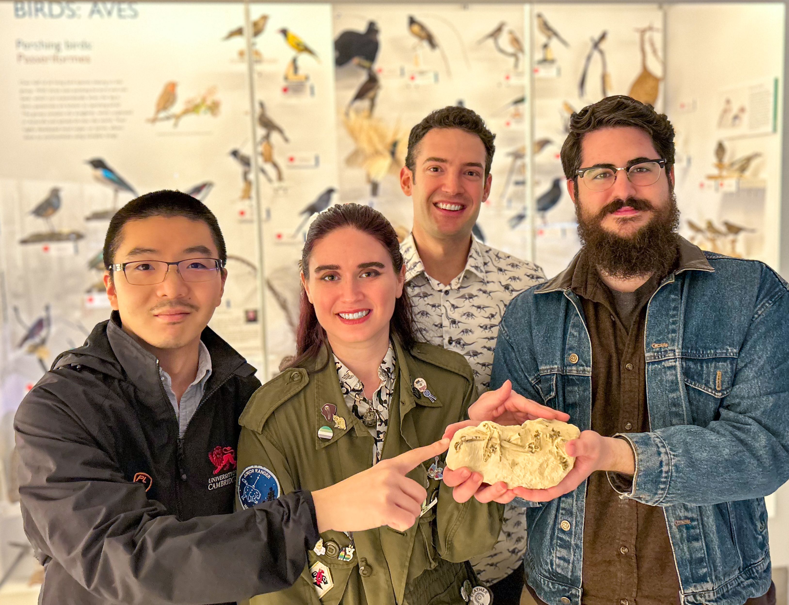 The Cambridge research team (L-R): Pei-Chen Kuo, Klara Widrig, Daniel Field, Juan Benito