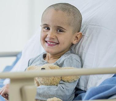 Child battling with cancer.