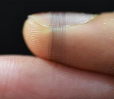 Sensors printed on human fingers.