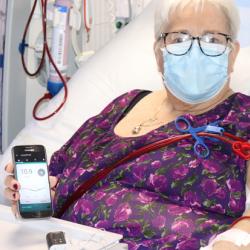 Patient using the artificial pancreas