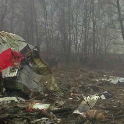 Part of the fuselage of the aircraft which crashed near Smolensk in April 2010.